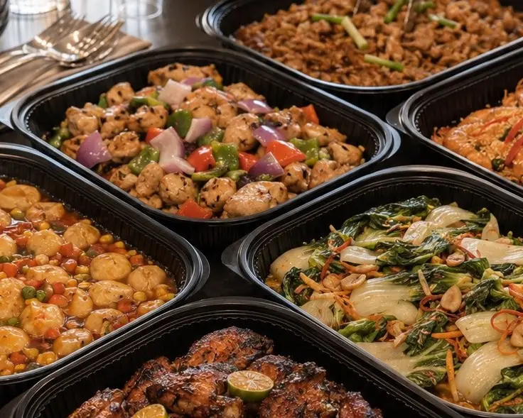 Mini buffet catering trays for a group of 10 people in Singapore